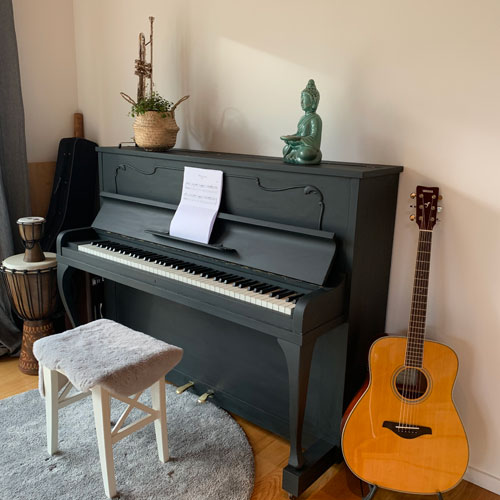 Jeanne dárc living vintagepaint måla piano