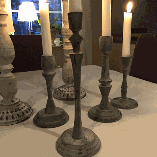 Bild på NOAH Candle holder grey 27 cm