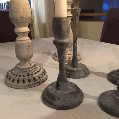 Bild på NOAH Candle holder grey 18 cm