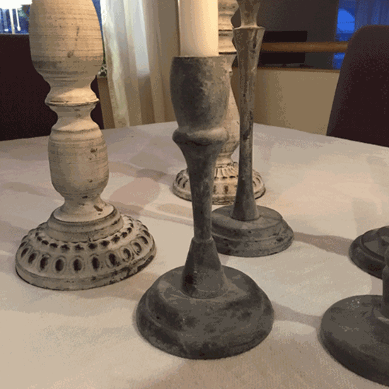 Bild på NOAH Candle holder grey 18 cm