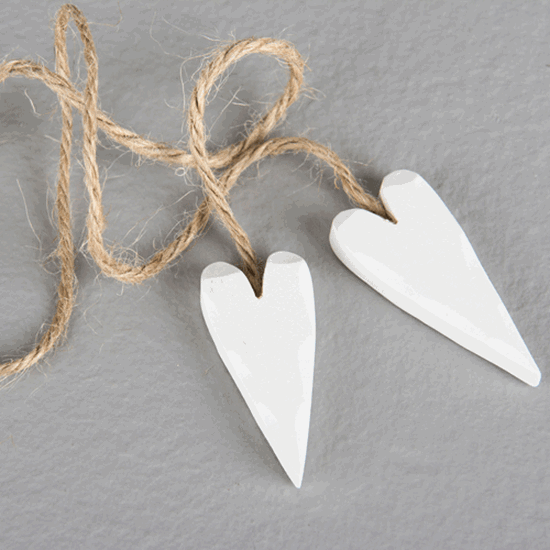 Bild på Trähjärtan vit