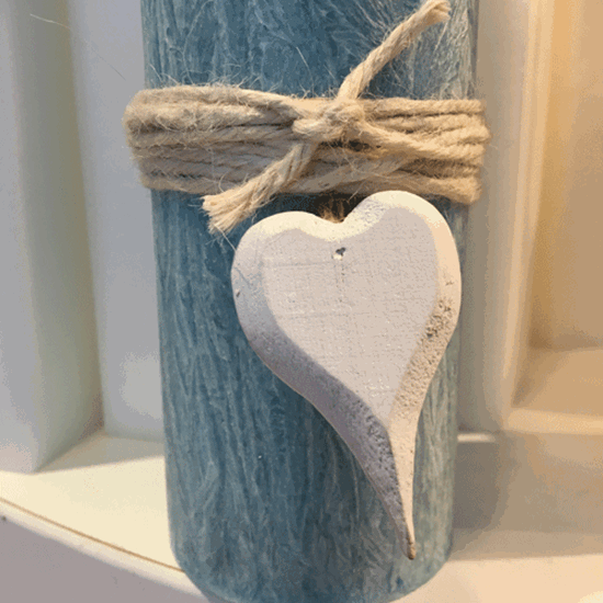Bild på Trähjärta vit