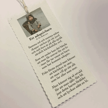 Bild på Kort Ett Adoptivbarn