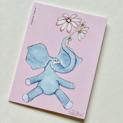 Bild på Litet dubbelvikt kort - Elefant
