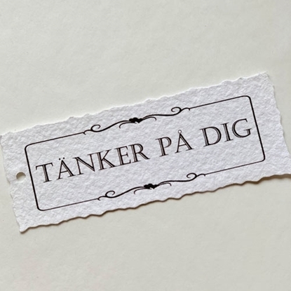 Bild på Litet kort till paketet - Tänker på dig