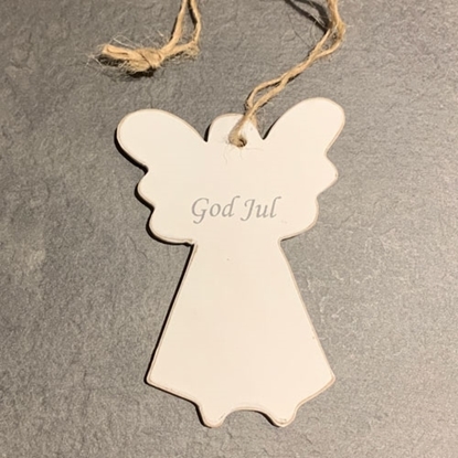 Bild på Träängel God Jul (Grå)