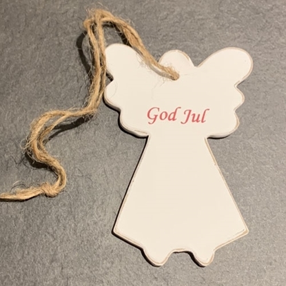 Bild på Träängel God Jul (Röd)