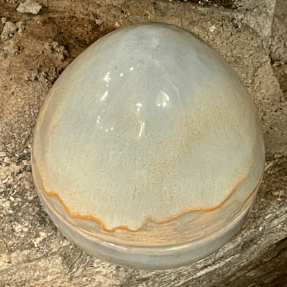 Bild på Drejat tvådelat ägg  ljusblå