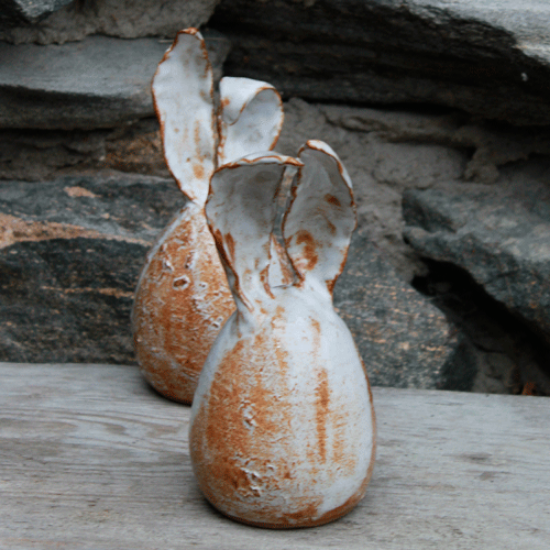 Bild på Kaninägg Brun/ vIt 18,5cm   